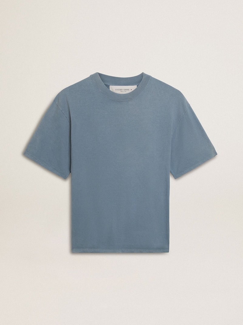 T-shirt bleu pastel avec logo inversé dans le dos - Jersey Capsule