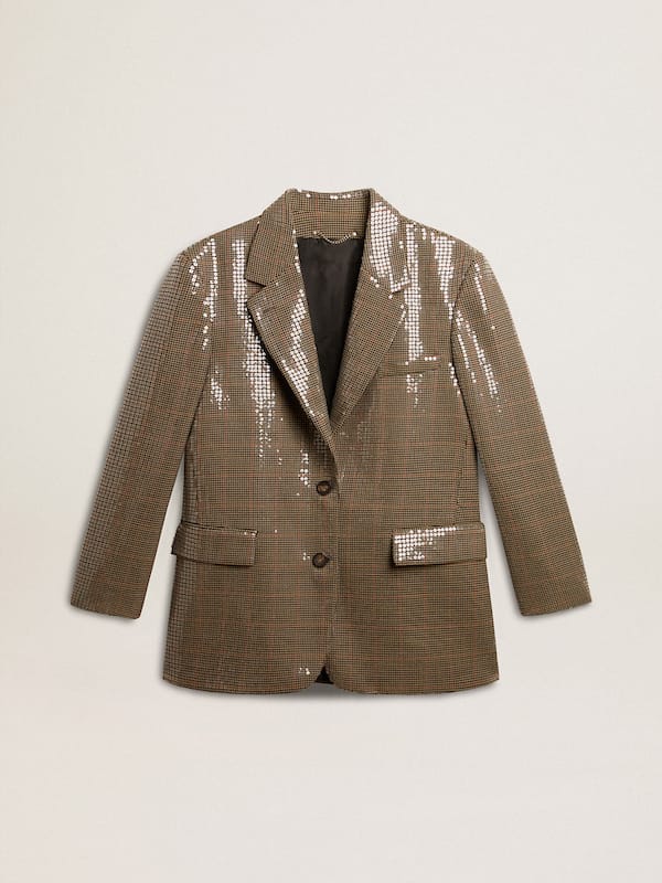 Golden Goose - Women's houndstooth jacket with all-over sequin embroidery in 