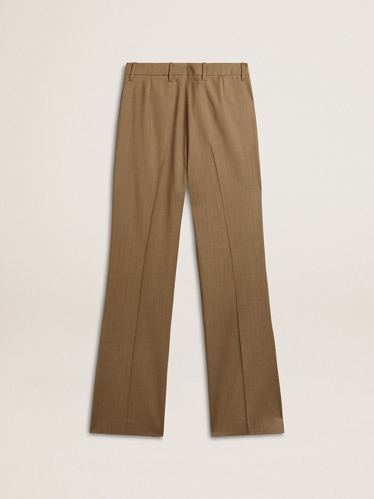 Golden Goose - Women's pants in dove-gray tailored wool fabric in 