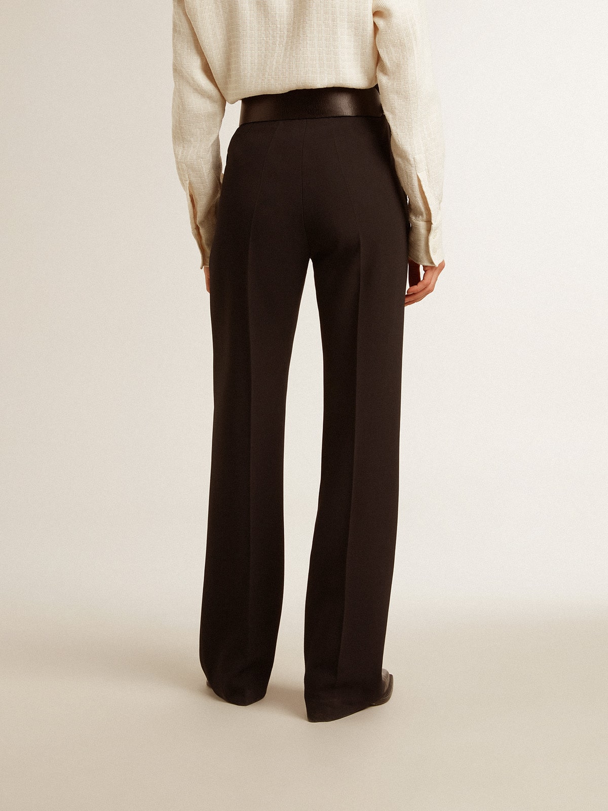 Golden Goose - Women’s soft black pants in wool blend  in 