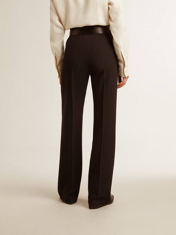 Golden Goose - Women’s soft black pants in wool blend in 