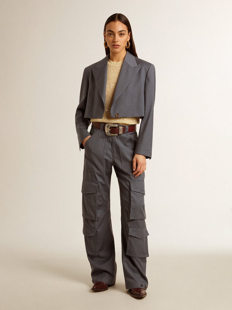 Golden Goose - Netzstrickoberteil mit Pailletten und Kontrastdetails in 
