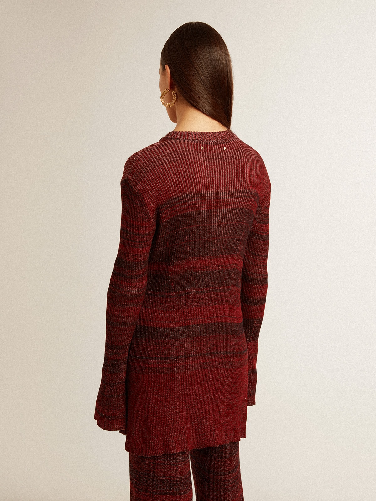 Golden Goose - Irregular-striped cotton dress in 