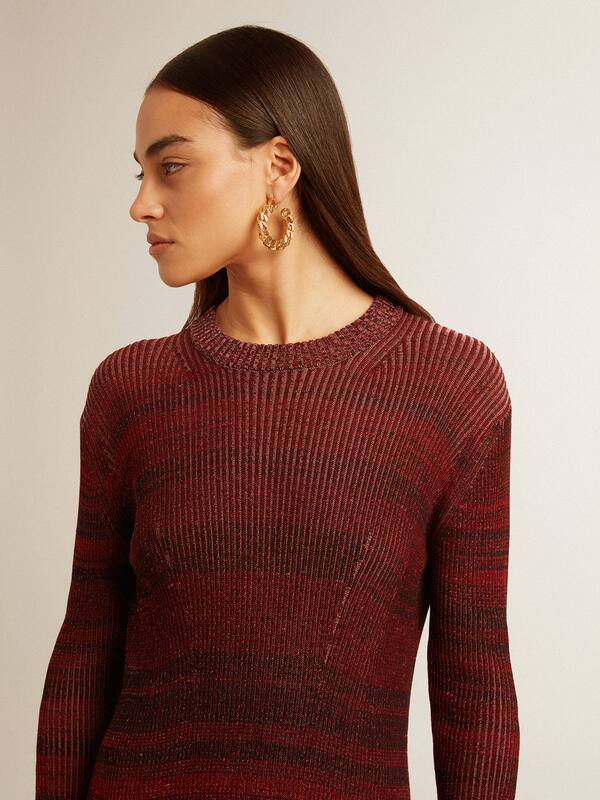 Golden Goose - Irregular-striped cotton dress in 