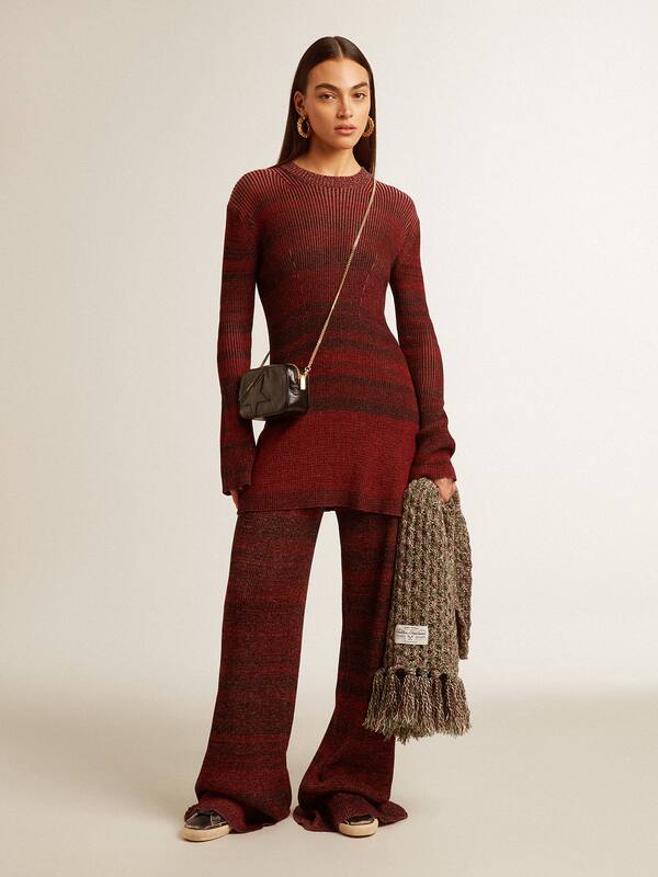 Golden Goose - Irregular-striped cotton dress in 
