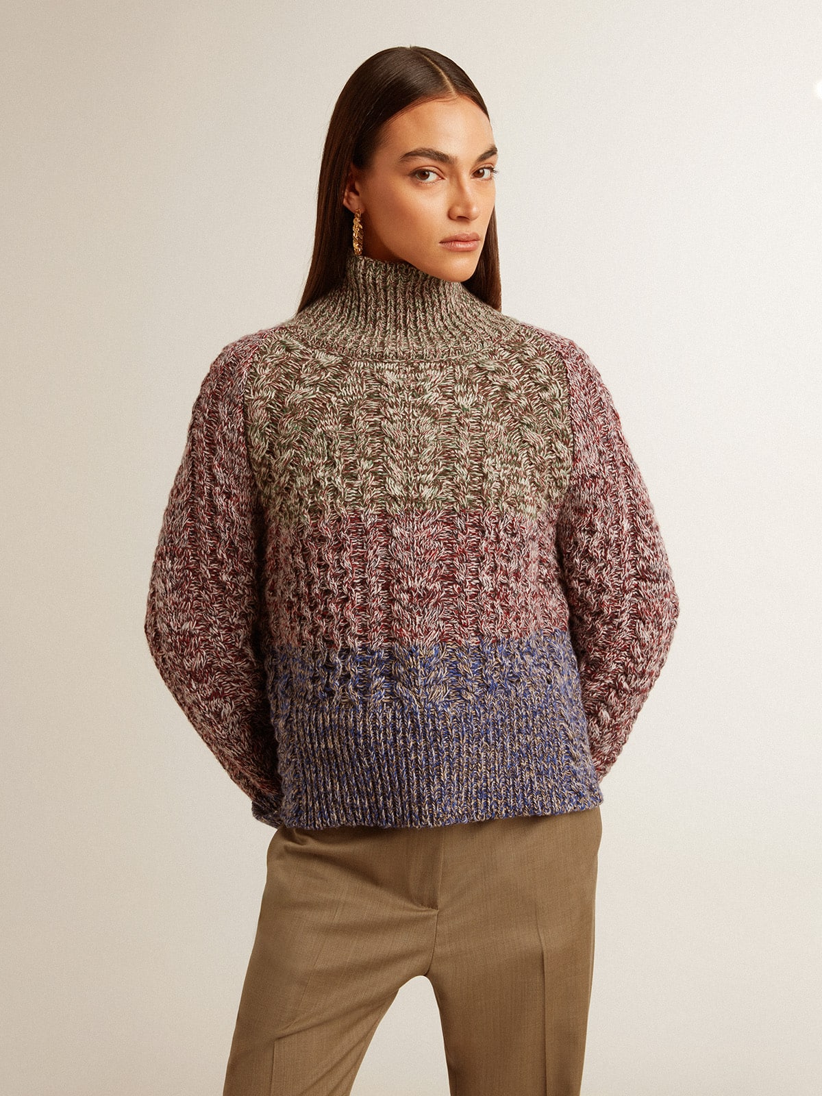 Multi colored sweater women's store