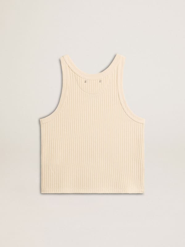 Golden Goose - Parchment-colored sleeveless top in 