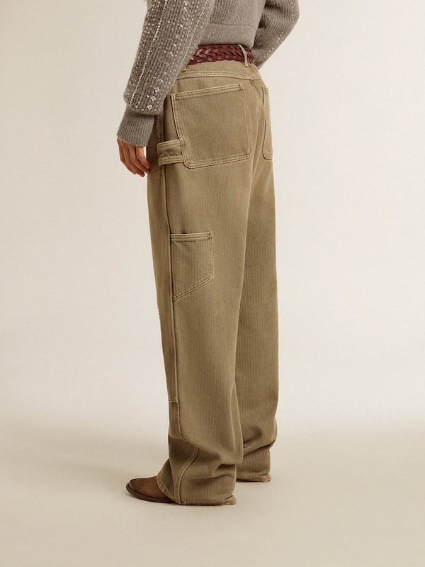 Golden Goose - Women's distressed-effect cotton pants in 