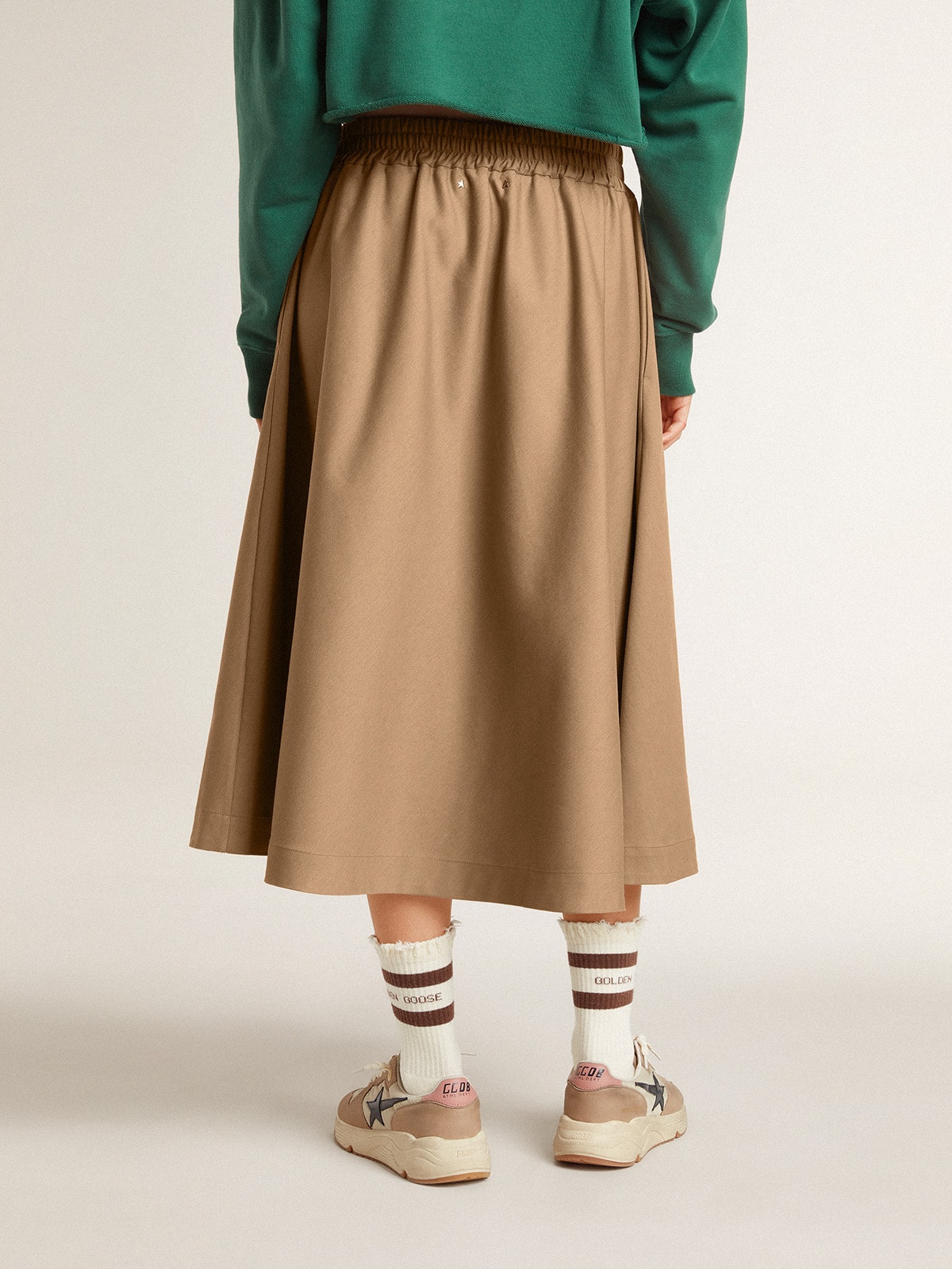 Women's beige circle skirt