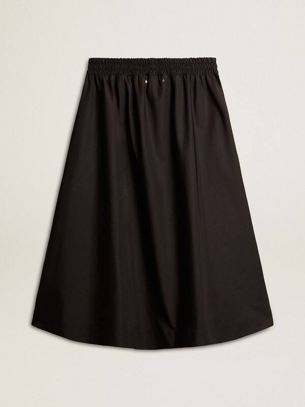 Golden Goose - Flared skirt in black technical nylon in 