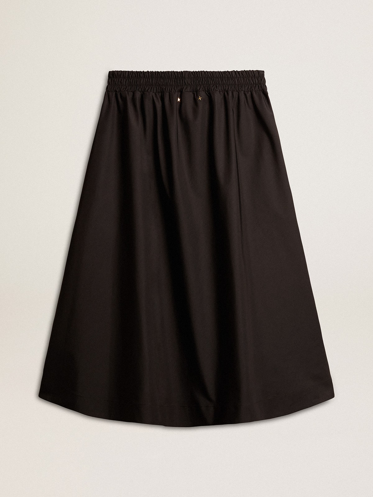 Golden Goose - Flared skirt in black technical nylon in 