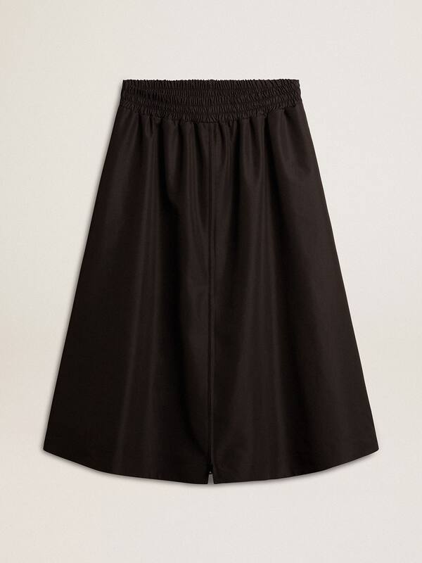 Golden Goose - Flared skirt in black technical nylon in 