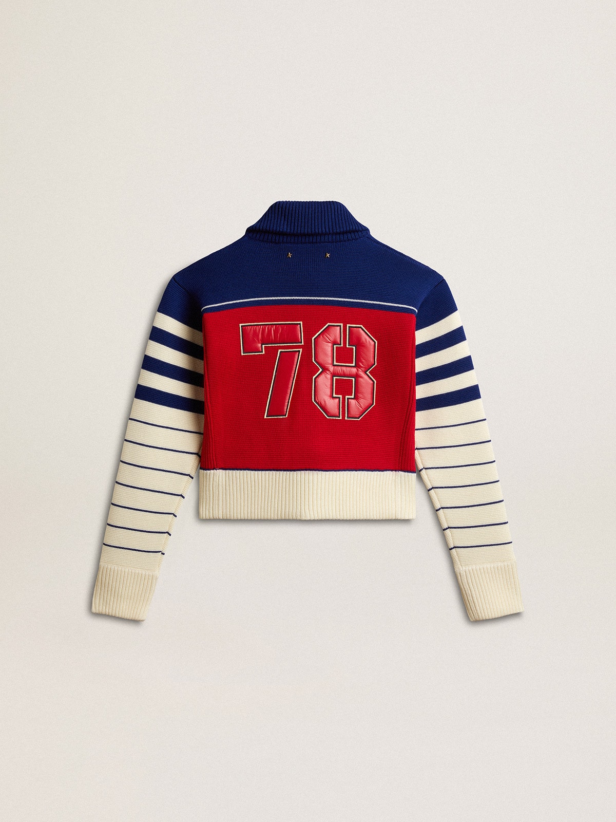 Golden Goose - Women’s multicolor striped wool cropped sweatshirt in 