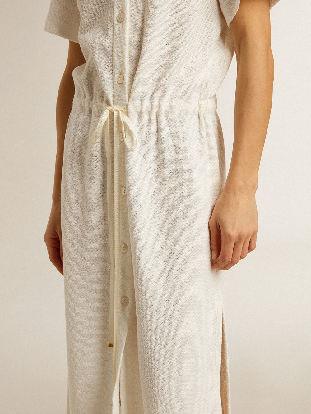 Golden Goose - Polo dress in knitted cotton jersey in 