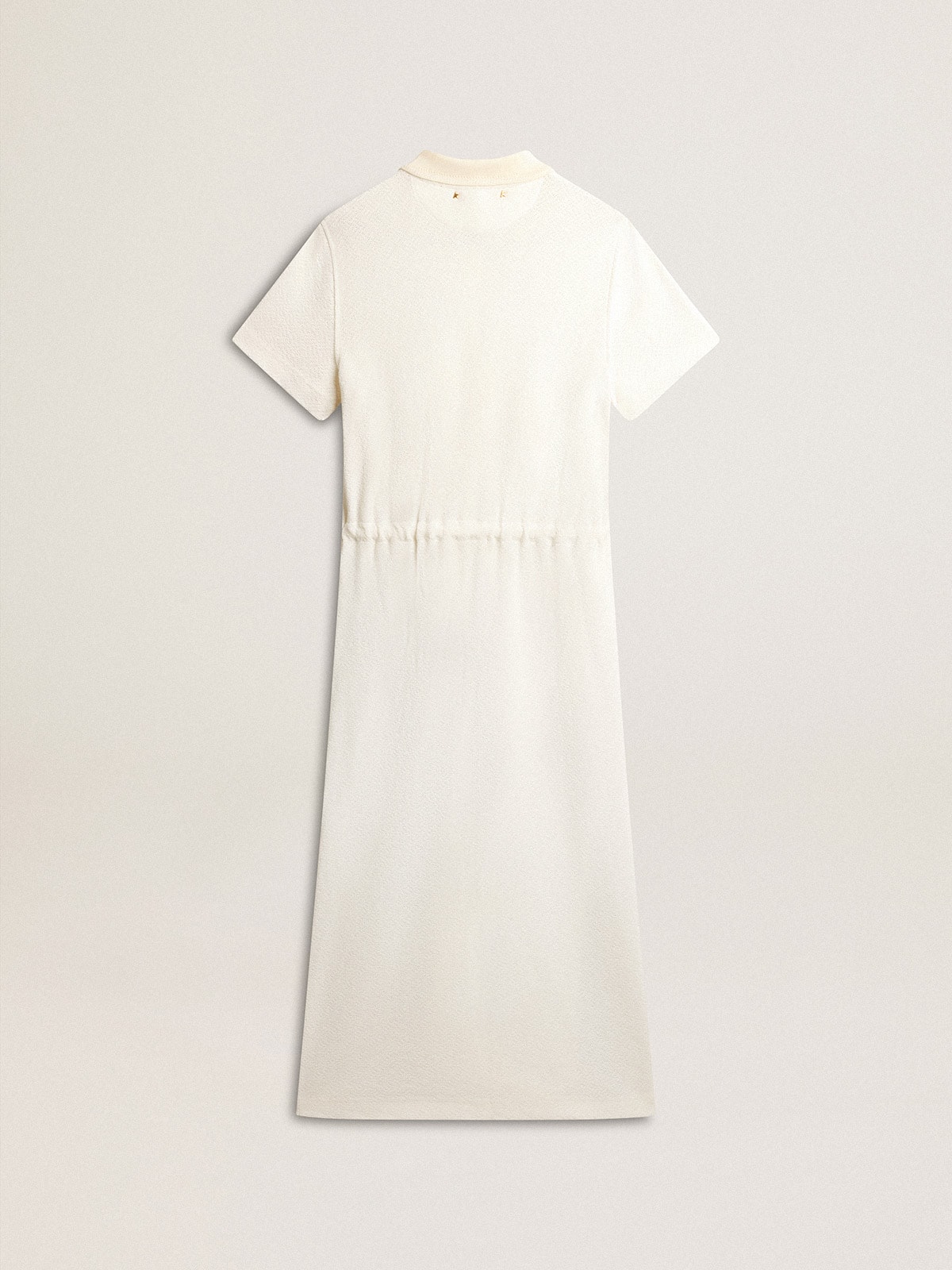 Golden Goose - Polo dress in jersey di cotone lavorato a maglia in 