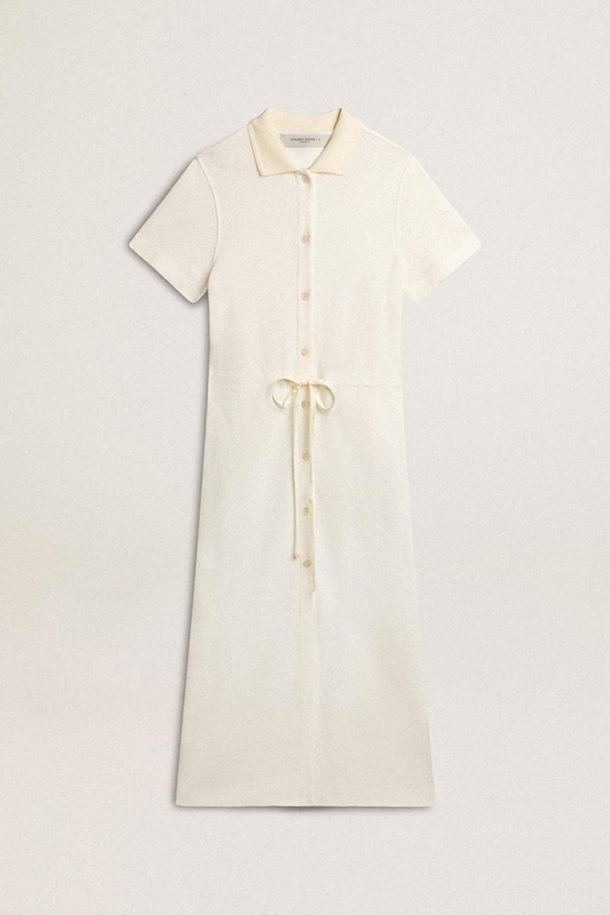 Golden Goose - Polo dress in knitted cotton jersey in 