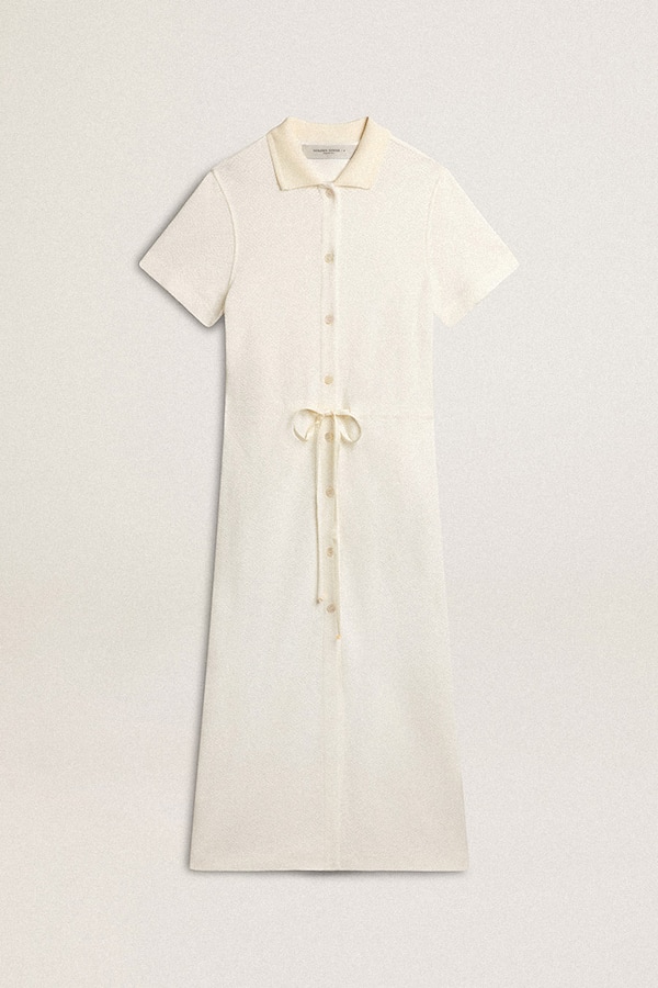 Golden Goose - Polo dress in knitted cotton jersey in 