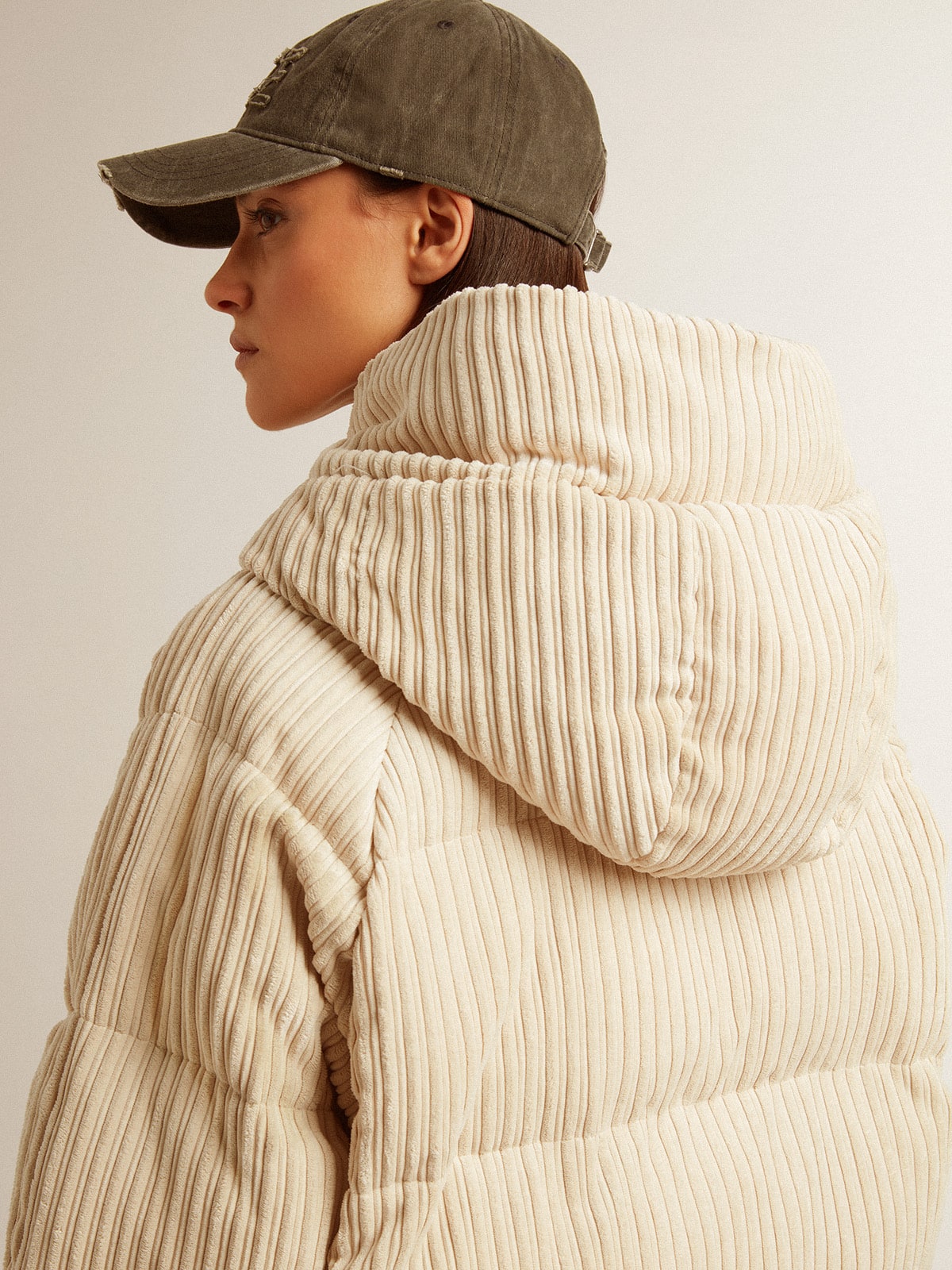 Buy Padded ecodown jacket with zip fastening and hood for