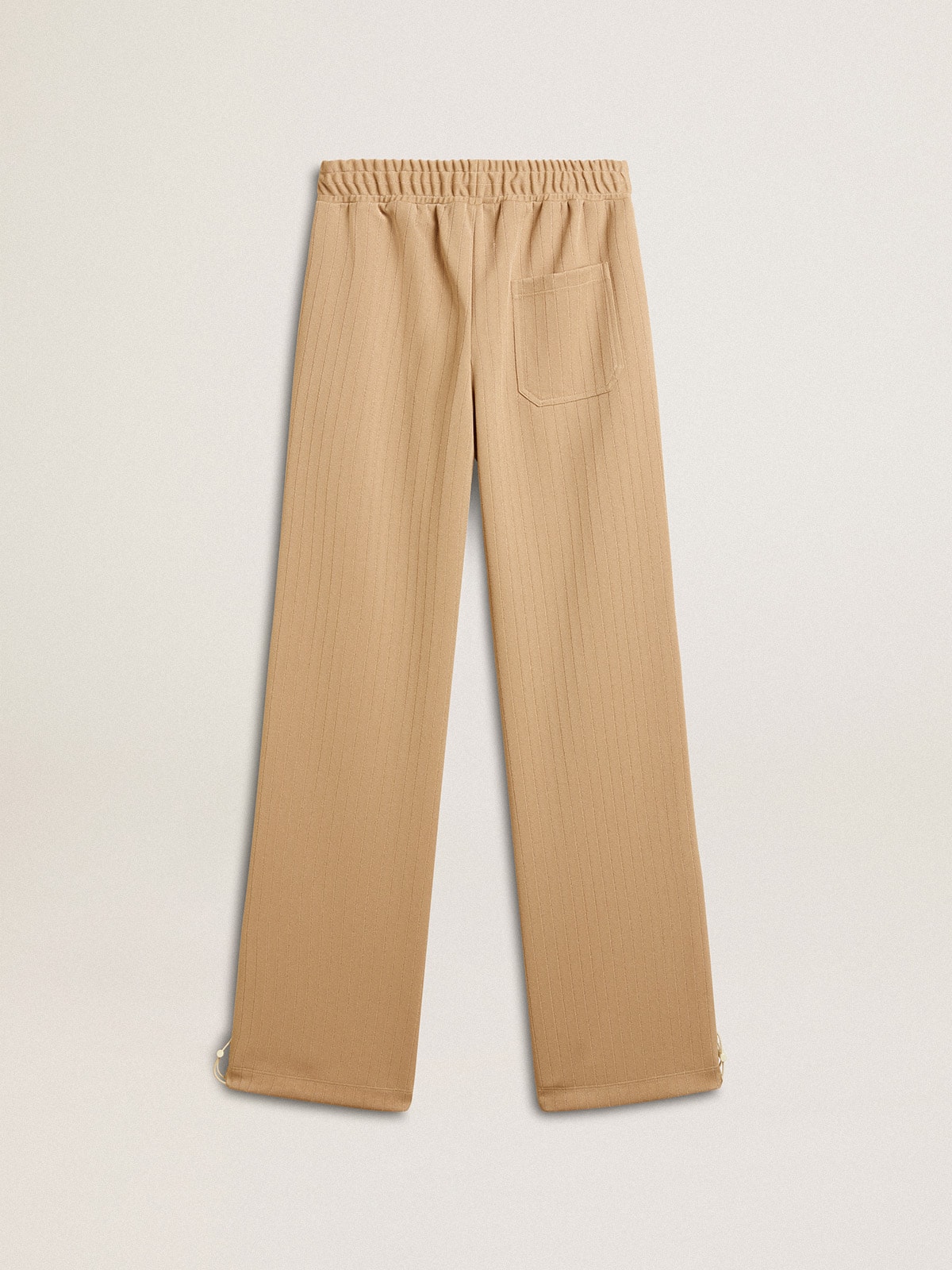 Golden Goose - Pantalon de jogging beige clair pour femme avec logo blanc in 