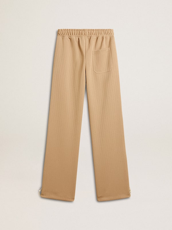 Golden Goose - Women’s light beige joggers with white logo in 