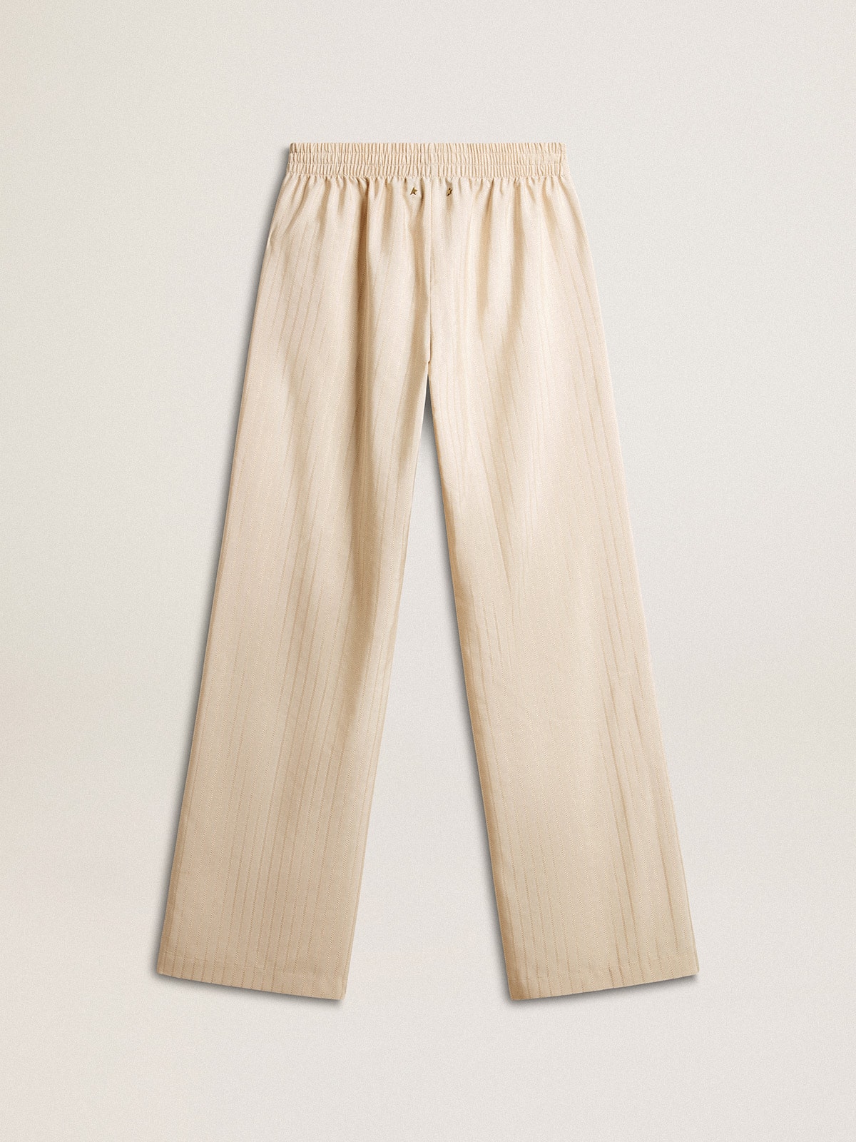 Golden Goose - Pantalón jogger de mujer en seda y viscosa de color beige claro in 