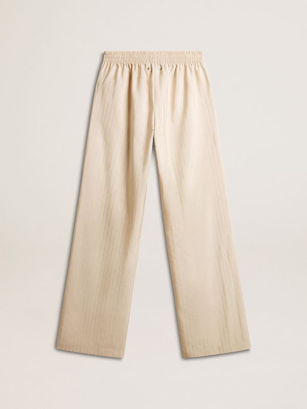 Golden Goose - Pantalon de jogging femme en soie et viscose beige clair in 