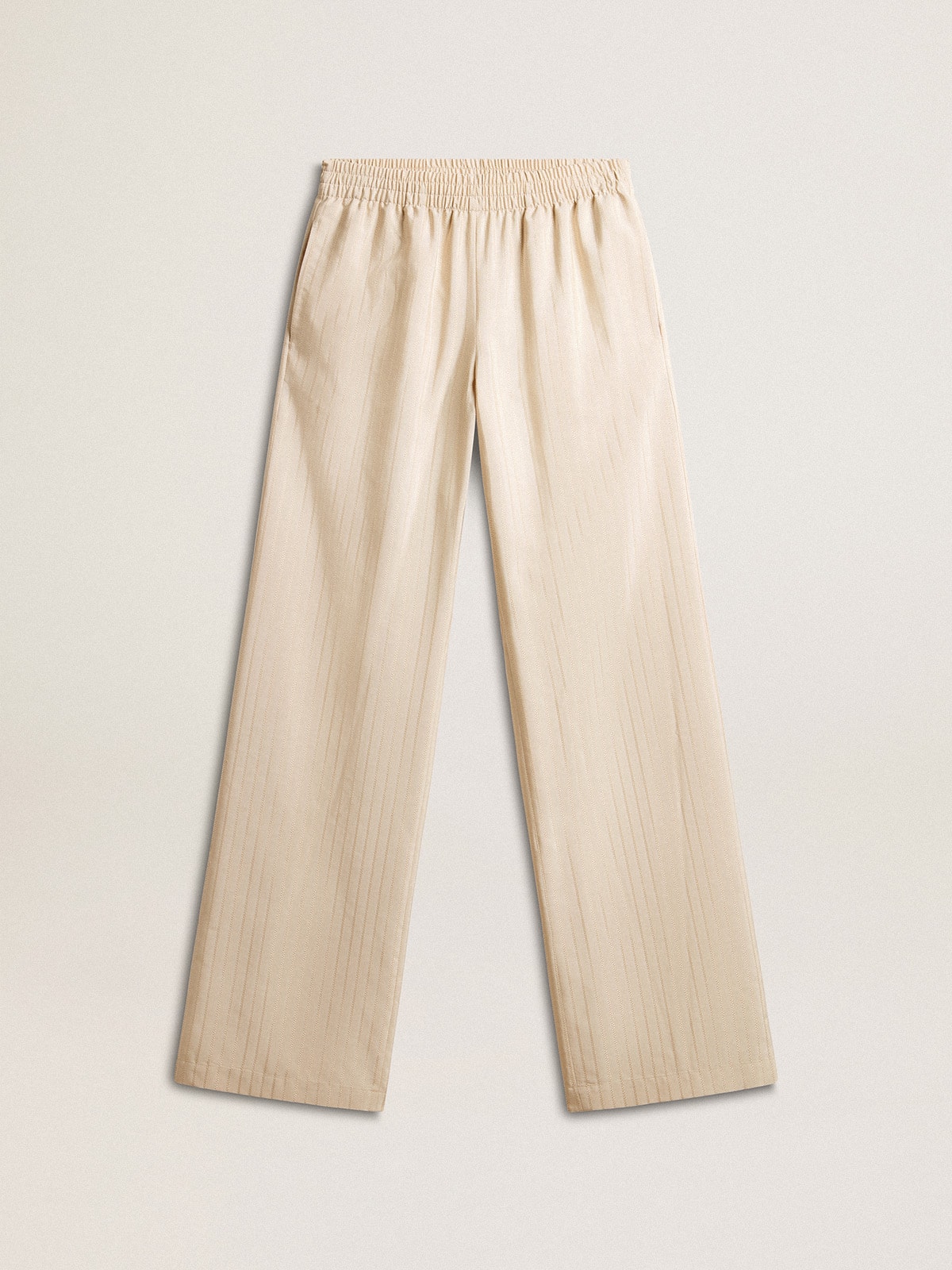 Golden Goose - Women's light beige silk and viscose joggers in 