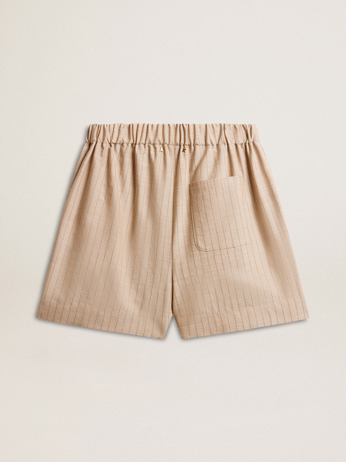 Golden Goose - Short beige foncé avec poche arrière in 