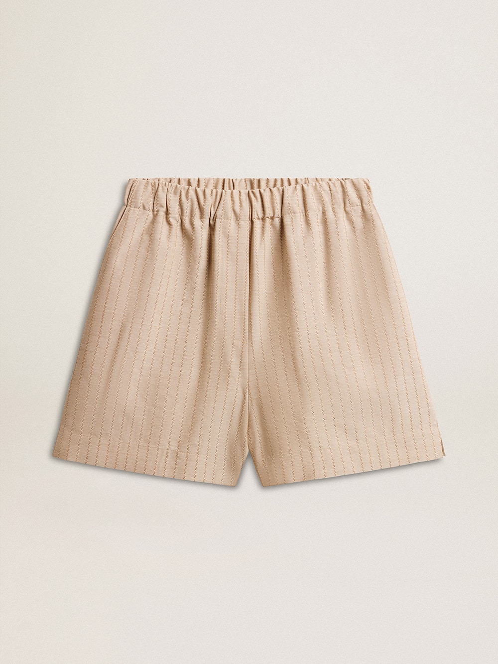 Golden Goose - Shorts de color beige oscuro con bolsillo en la espalda in 