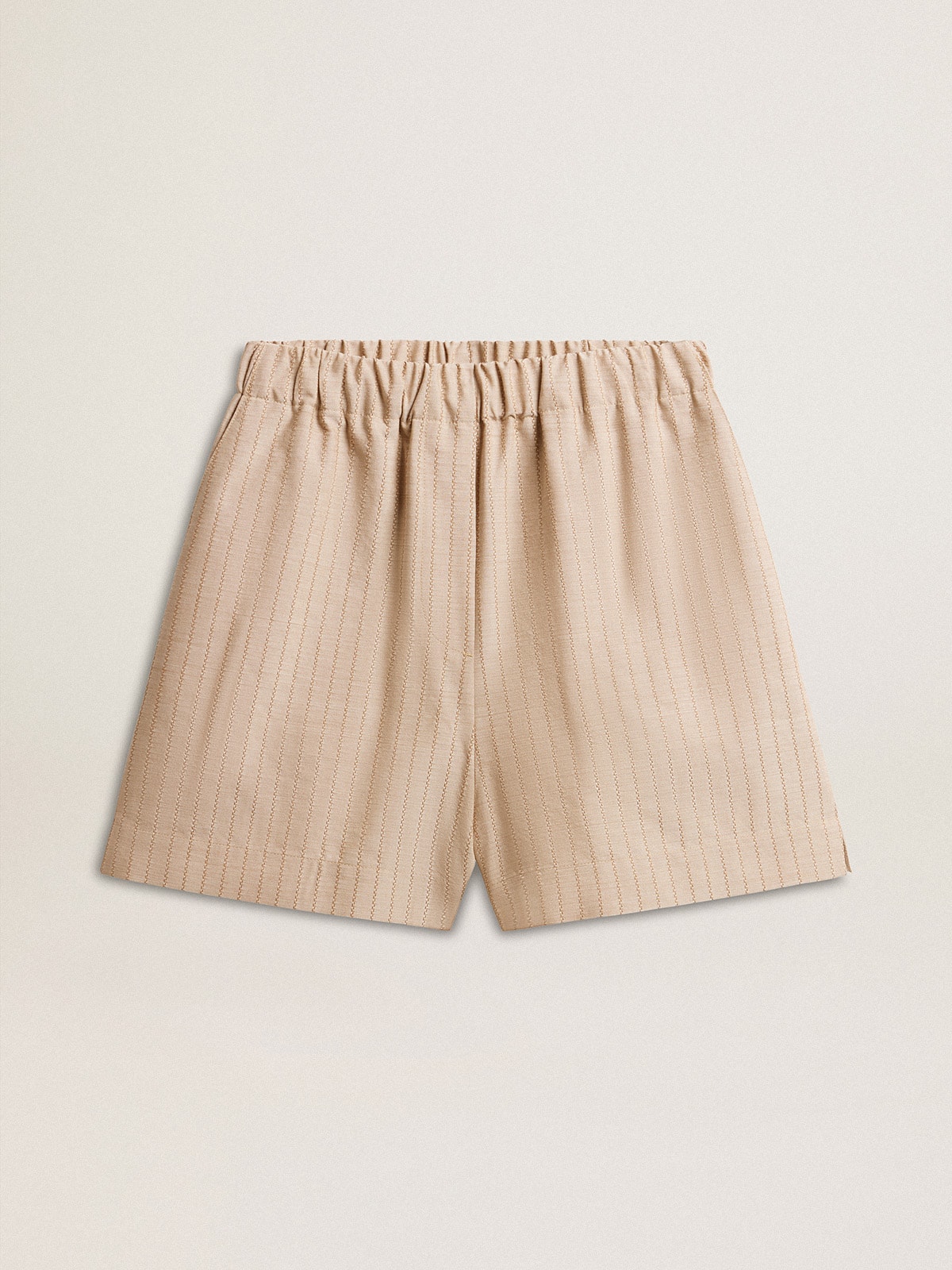 Golden Goose - Short beige foncé avec poche arrière in 