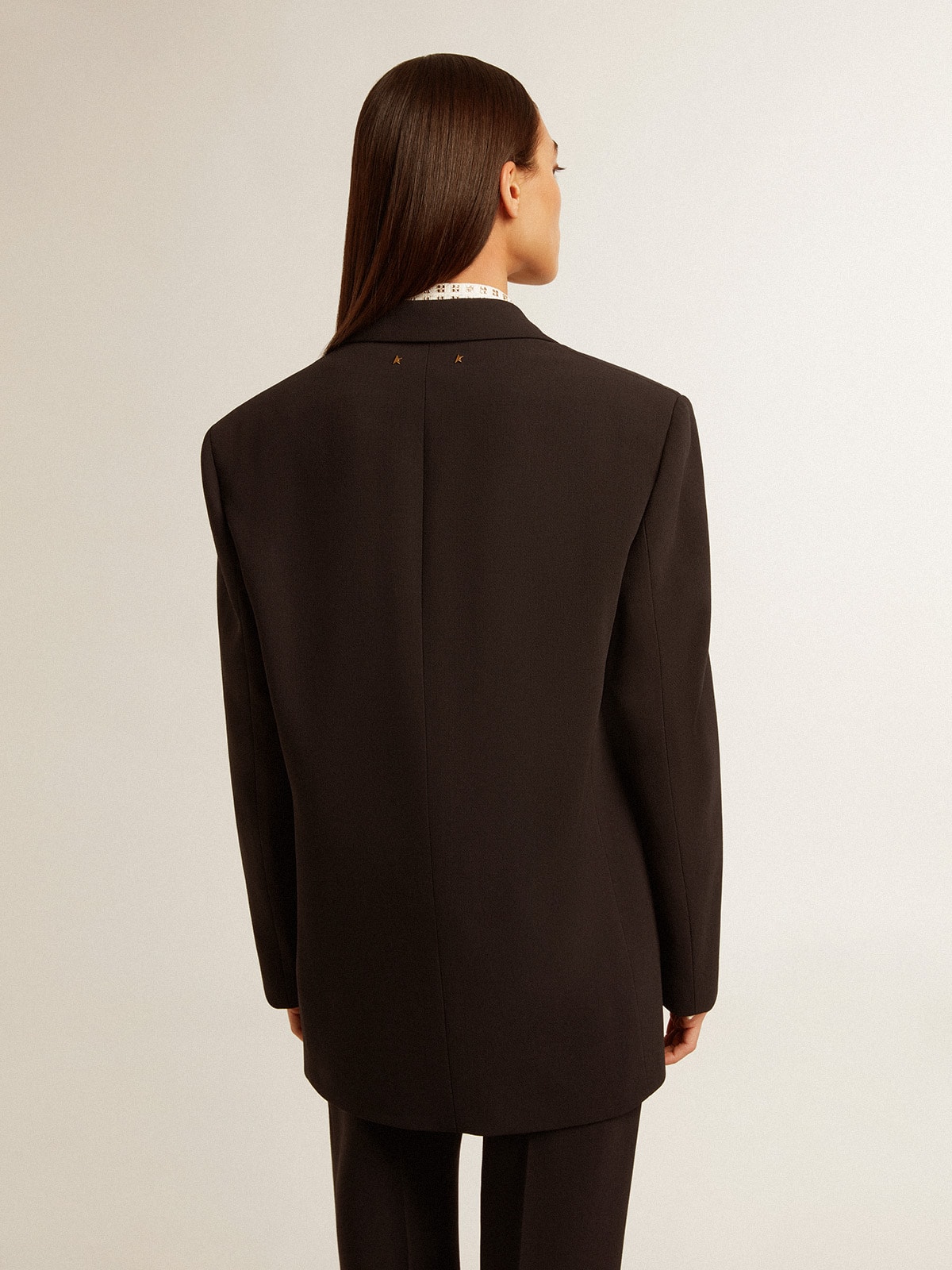 Golden Goose - Women’s black wool-blend blazer jacket in 