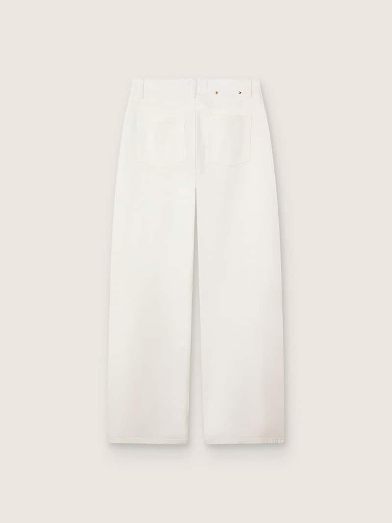 Golden Goose - Golden women&rsquo;s boyfriend jeans in optical white bull denim in 