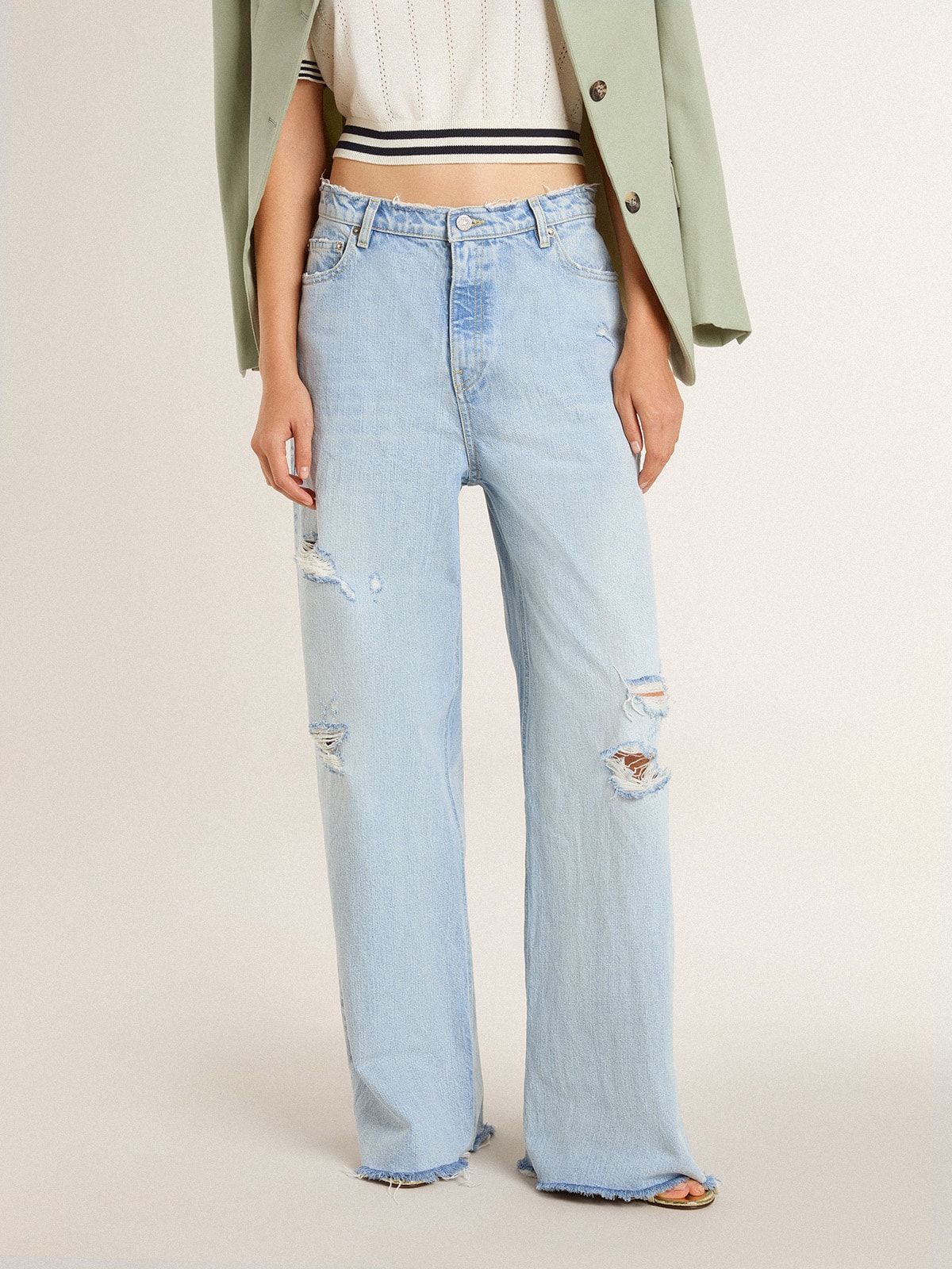 Jeans and pants for women denim cargo more Golden Goose