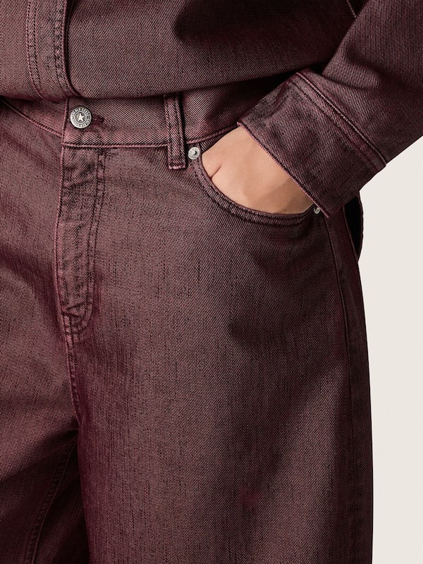 Golden Goose - Women's jeans in burgundy denim in 