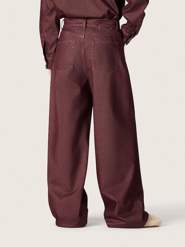 Golden Goose - Women's jeans in burgundy denim in 