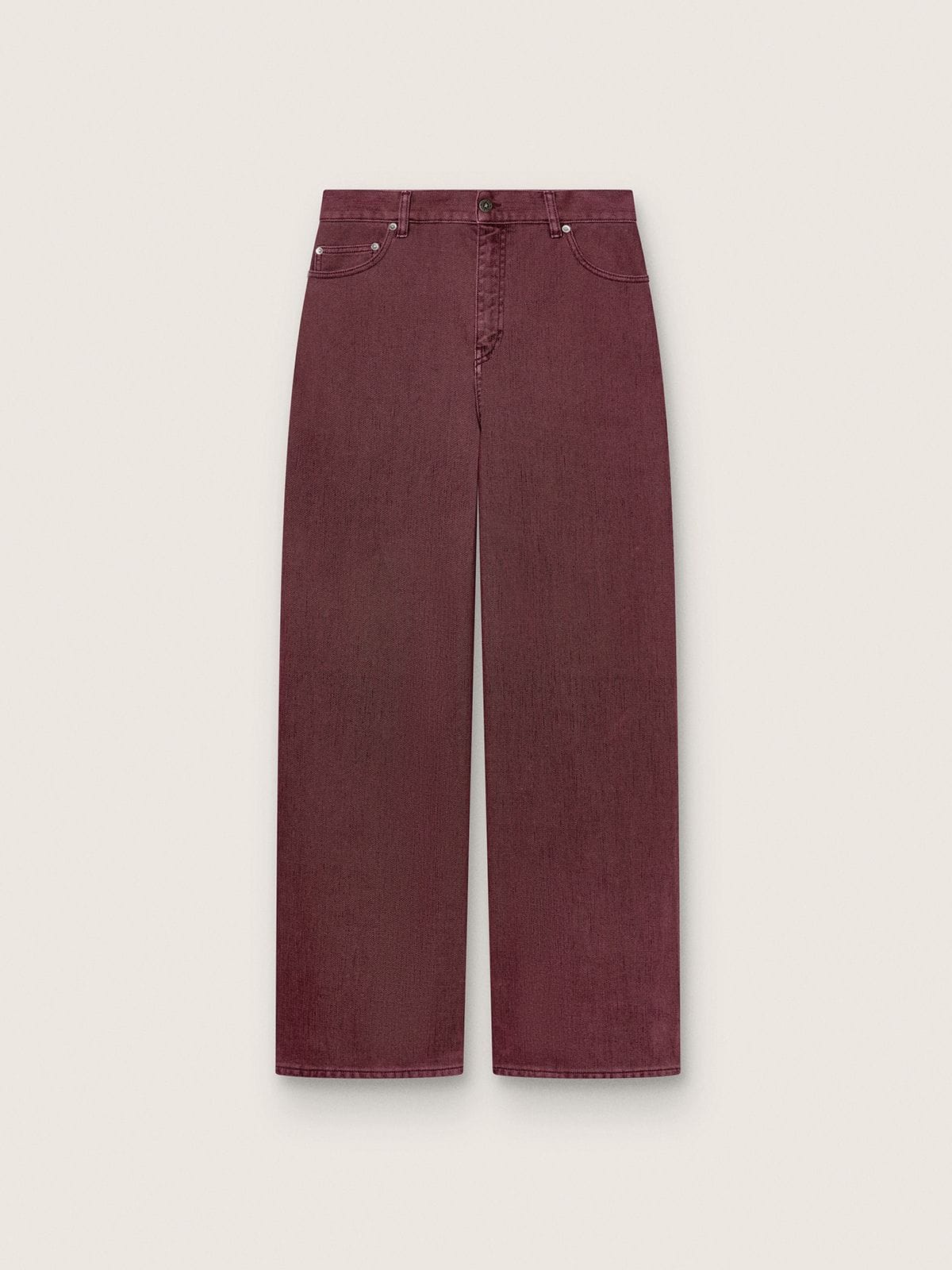 Golden Goose - Women's jeans in burgundy denim in 