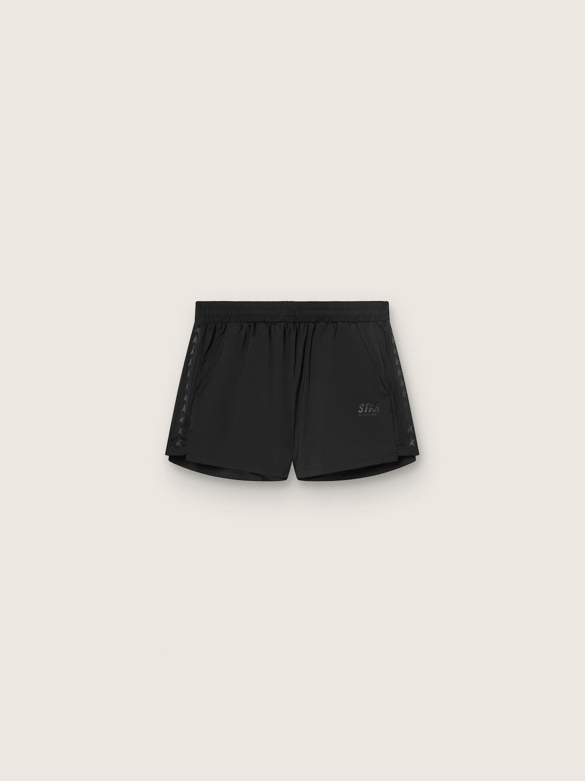 Golden Goose - Pantaloncini sportivi neri doppio strato da donna in 