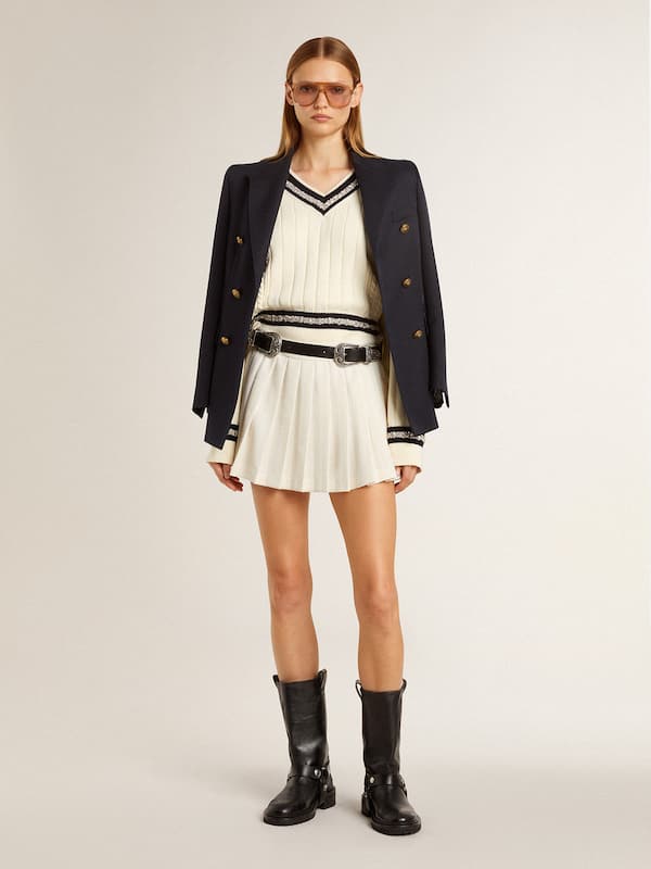 Golden Goose - White pleated Star miniskirt in 