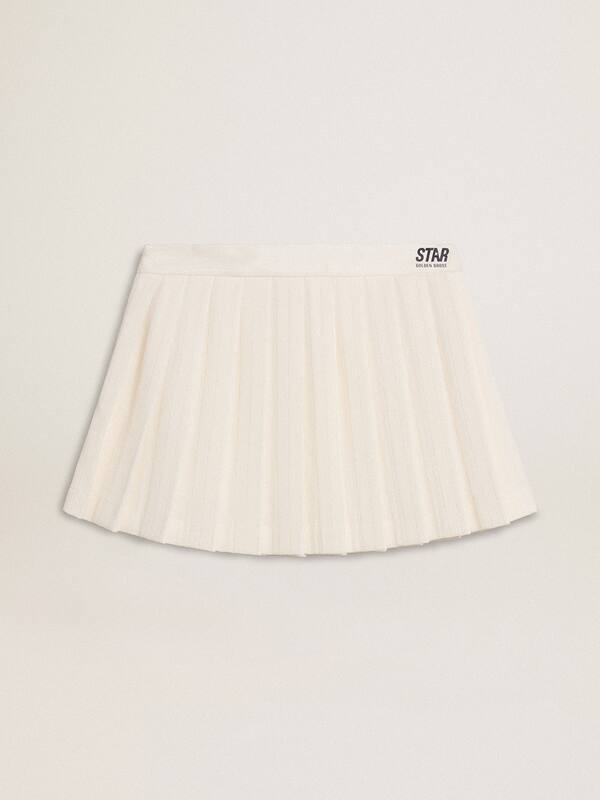 Golden Goose - White pleated Star miniskirt in 