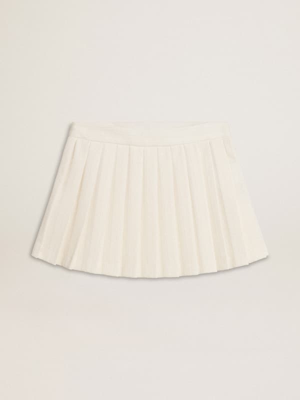 Golden Goose - White pleated Star miniskirt in 