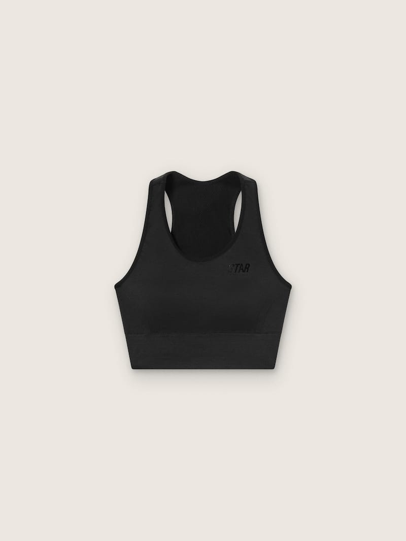 Reggiseno sportivo nero da donna