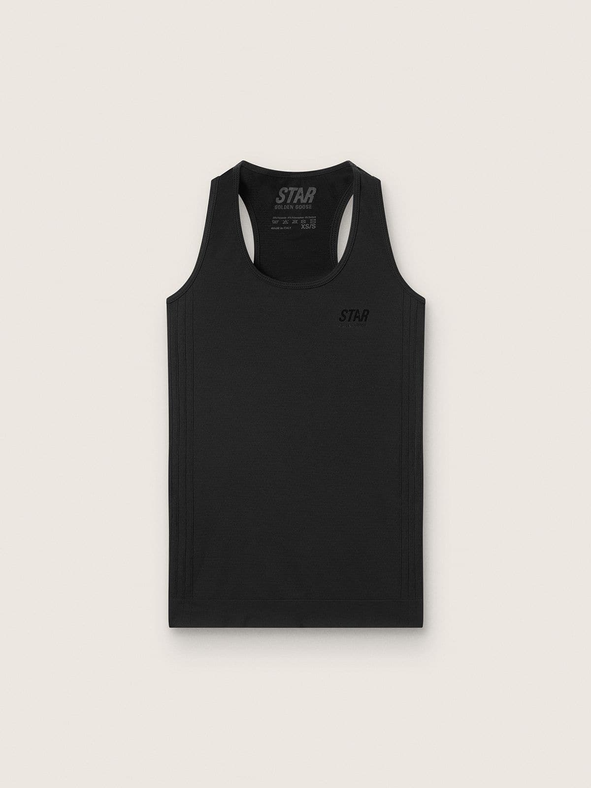 Golden Goose - Camiseta deportiva negra sin mangas de mujer in 