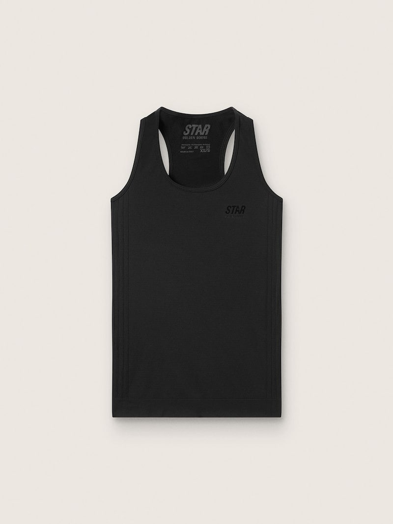 Women's black sports tank top