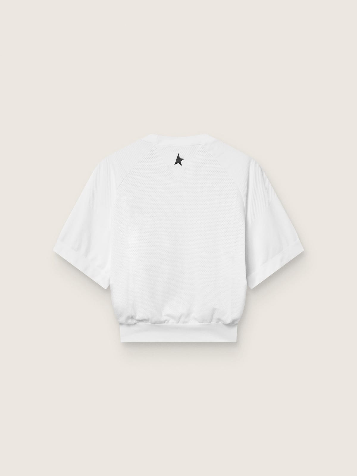 Golden Goose - Crop t-shirt sportiva bianca da donna in 