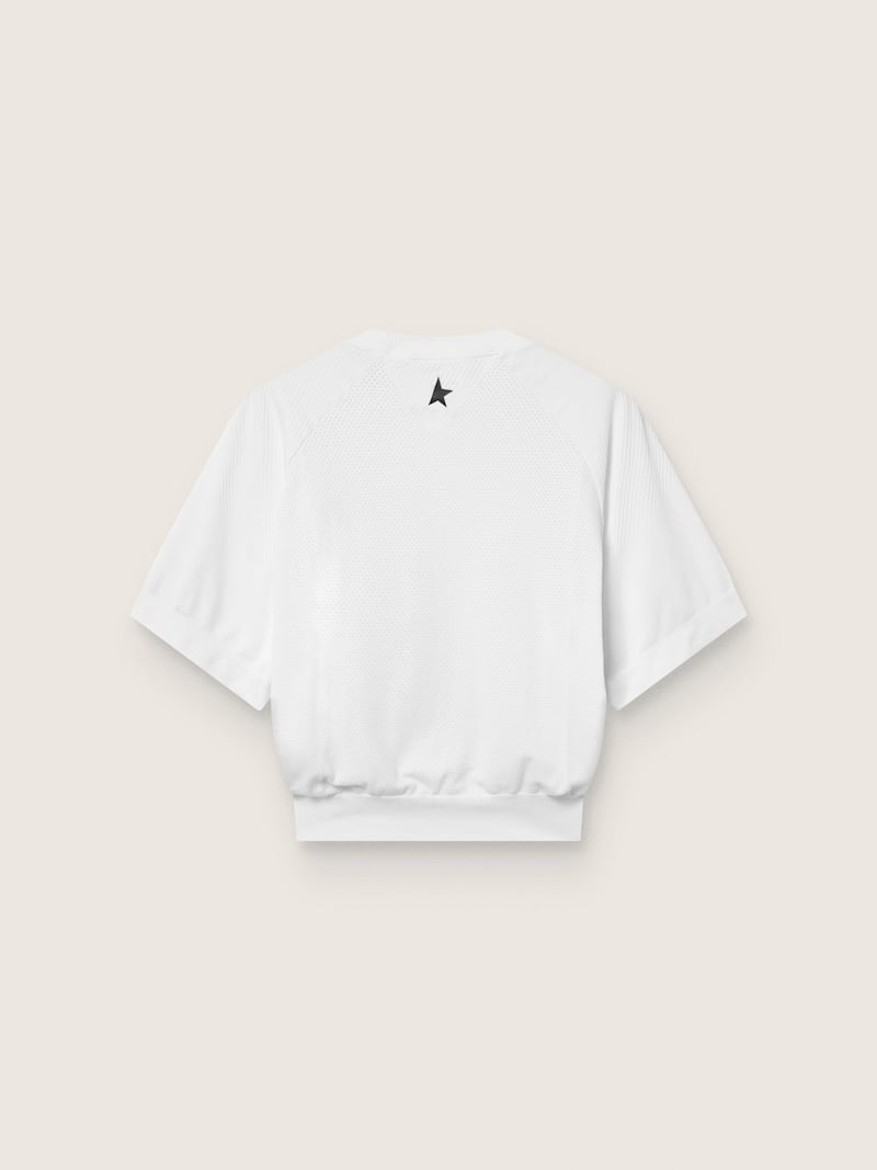 Golden Goose - Wei&szlig;es Cropped-Sportshirt f&uuml;r Damen in 