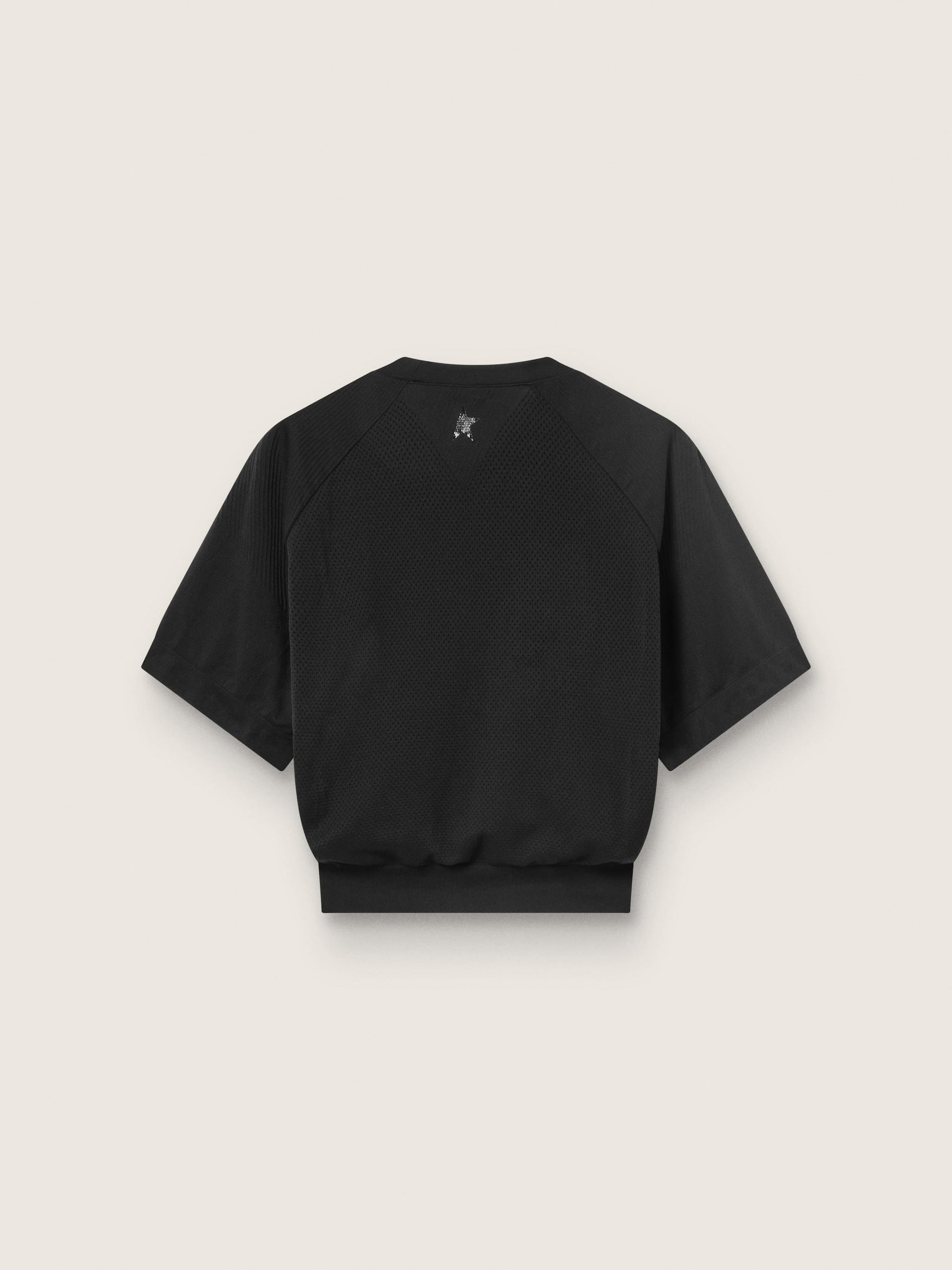 Golden Goose - Women's black cropped sports T-shirt in 