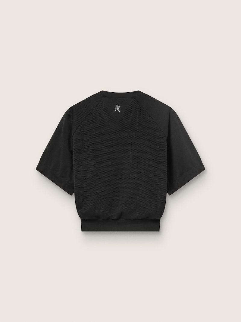 Golden Goose - Schwarzes Cropped-Sportshirt f&uuml;r Damen in 