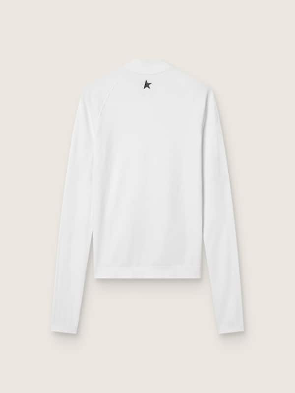 Golden Goose - Women's white long-sleeve sports top with zip in 