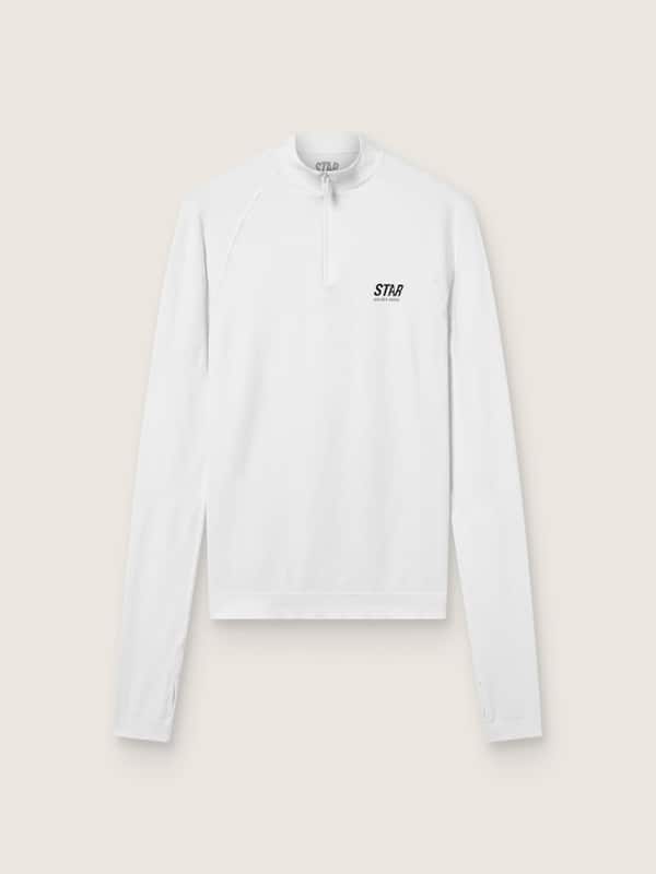 Golden Goose - Women's white long-sleeve sports top with zip in 