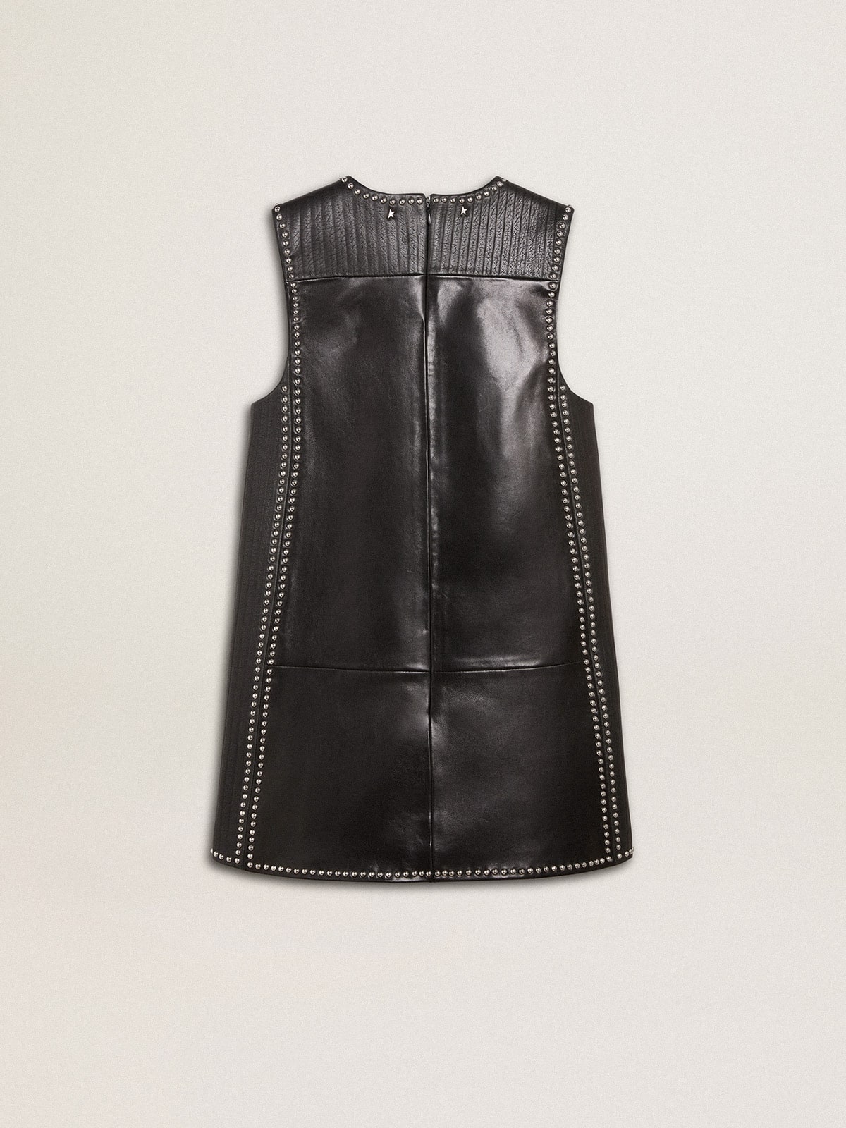 Golden Goose - Women’s black nappa leather dress with studs in 